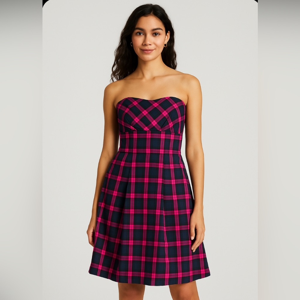 Vineyard Vines Pink Plaid Dress